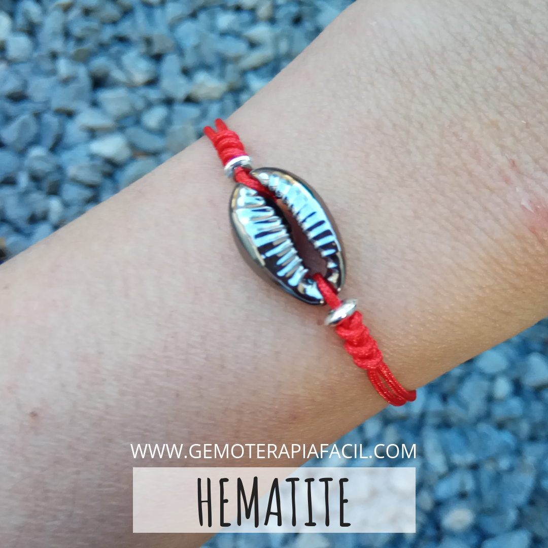 Pulsera hilo rojo hematite