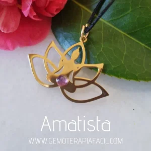Colgante flor de Loto amatista
