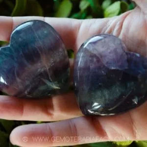 Corazones de fluorita